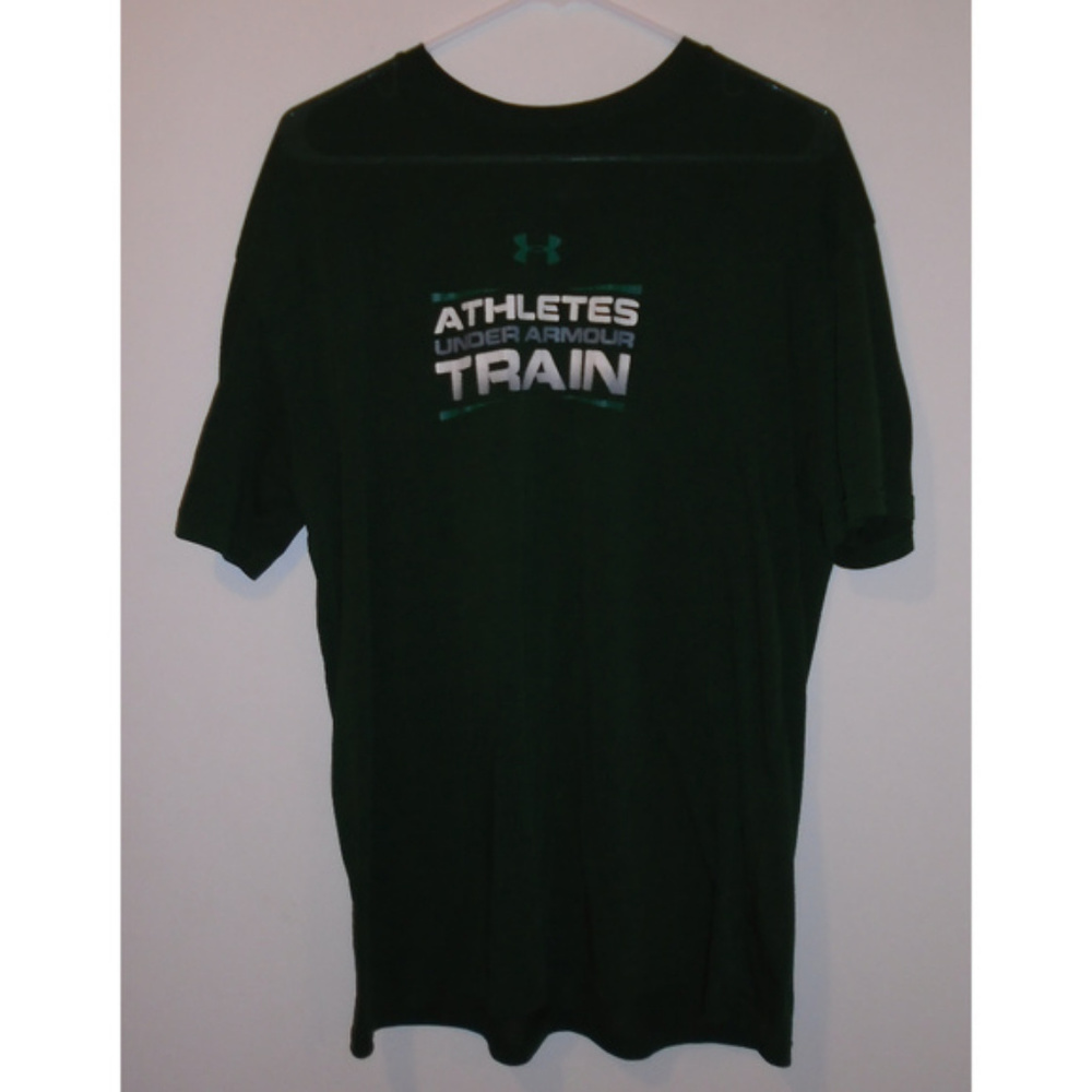Under Armour Heat Gear Athletes Train Dark Green T